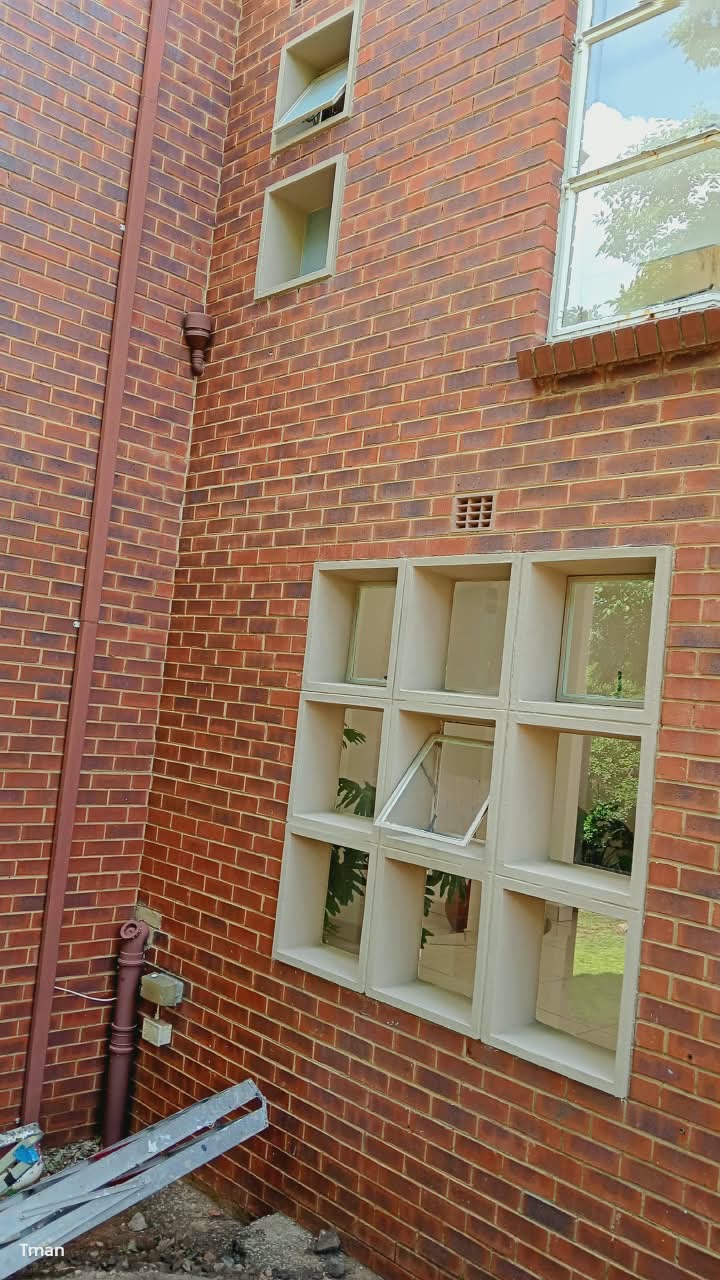 Glass block windows in face brick, T. Handyman and Maintenance, Johannesburg