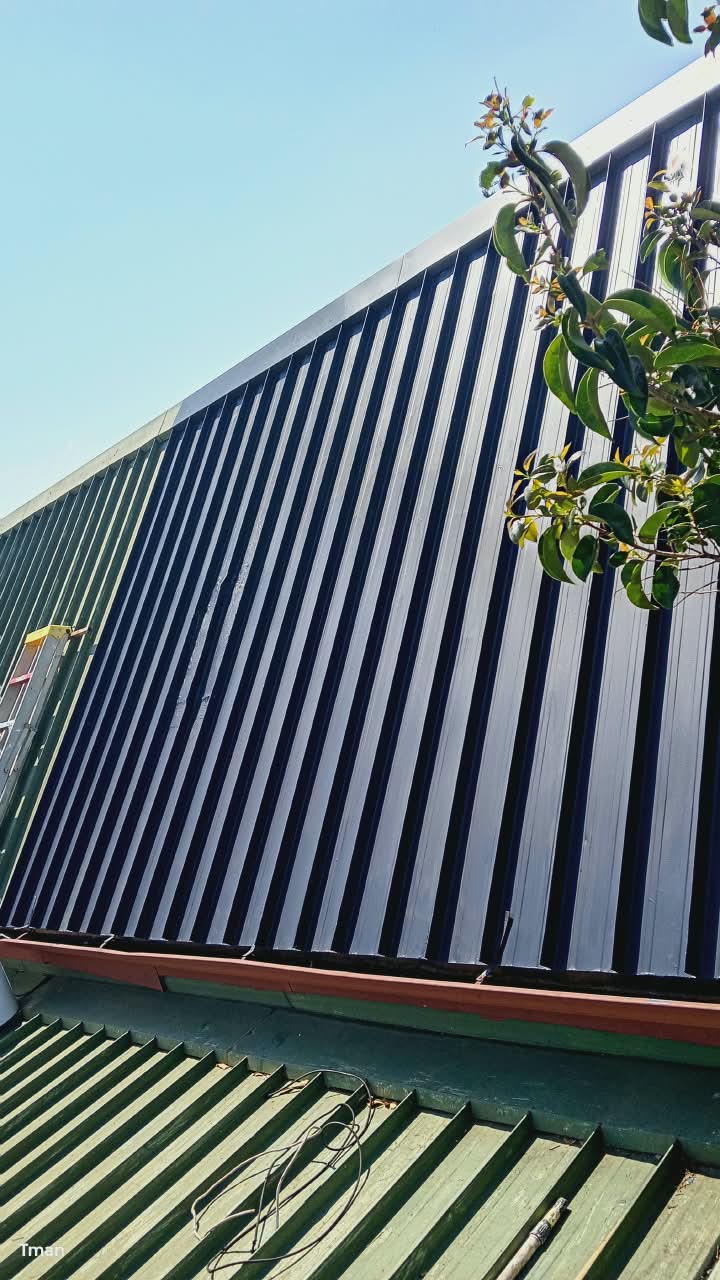Freshly painted roof sheets, T. Handyman and Maintenance, Johannesburg